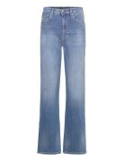 Reyne Trousers High Waist Wide Leg Bottoms Jeans Wide Blue Replay