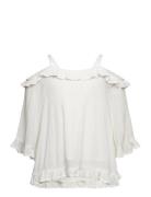 Blouse Cold Shoulder Frills Tops Blouses & Tunics White Lindex