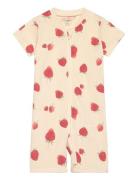 Lindex Pyjamas Romper Strawberries Sn Multi/patterned