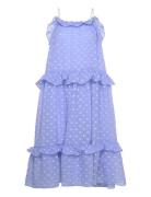 Stella Nova Maxi Strap Frill Dress Blå