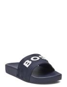 Aqua Slides Slippers Inneskor Navy BOSS