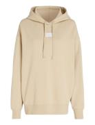 Calvin Klein Jeans Woven Label Over D Hoodie Beige