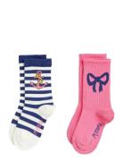 Bow 2-Pack Socks Sockor Strumpor Multi/patterned Mini Rodini