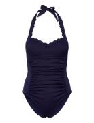 Hunkemöller Scallop Halter Bs O Marinblå