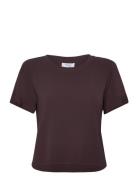Clara Top Tops T-shirts & Tops Short-sleeved Brown Marville Road