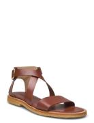 ANGULUS Sandals - Flat - Open Toe - Op Brun