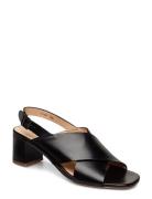 Sandals - Block Heels Sandal Med Klack Black ANGULUS