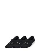 Ua Breathe Lite Ultra Low 3P Sport Socks Footies-ankle Socks Black Und...