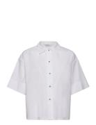 Vilde Ss Shirt Gots Tops Shirts Short-sleeved White Basic Apparel