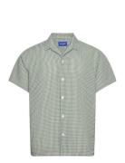 Jack & J S Joreaster Palma Seersucker Shirt Ss Ln Grön