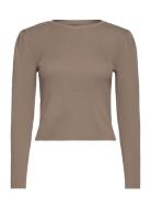 Onlsally L/S Puff Pullover Knt Noos Tops Knitwear Jumpers Brown ONLY