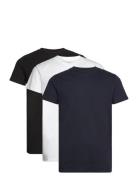 Elon Organic/Recycled 3-Pack T-Shirt Tops T-shirts Short-sleeved Navy ...