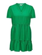 Cartiri-Caro S/S V-Neck Lin Dress Tlr Kort Klänning Green ONLY Carmako...