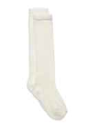 Knee Socks Pointelle Sockor Strumpor White MarMar Copenhagen
