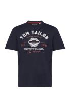 Tom Tailor Logo Tee Marinblå