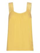 Crlinga Top Tops T-shirts & Tops Sleeveless Yellow Cream