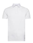 Swim Trim 3D Box Tops Polos Short-sleeved White Hackett London