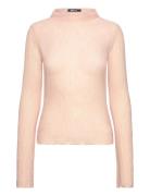 Gina Tricot Plisse Flare Sleeve Top Rosa