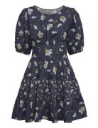 Poplin Mini Dress Kort Klänning Navy By Ti Mo