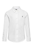 Featherweight Cotton Mesh Shirt Tops Shirts Long-sleeved Shirts White ...