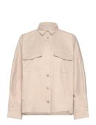 Kaia Over Shirt Tops Overshirts Cream Ahlvar Gallery