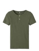 Nmmkab Ss Top Noos Tops T-shirts Short-sleeved Green Name It