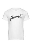 Ess+ Script Tee G Sport T-shirts Short-sleeved White PUMA