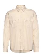 Lincoln Ripstop Shirt Tops Shirts Casual Beige Les Deux