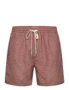 Stan Aop Swim Shorts 2.0 Badshorts Brown Les Deux