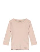 Plain Tee Ls Tops T-shirts Long-sleeved T-shirts Pink MarMar Copenhage...