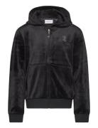 Juicy Couture Diamante Zip Through Hoodie Svart