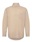 Kent Light Oxford Shirt Tops Shirts Casual Beige Les Deux