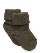Wool Rib Baby Socks Socks & Tights Baby Socks Khaki Green Mp Denmark