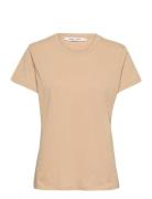 Solly Tee Solid 205 Tops T-shirts & Tops Short-sleeved Beige Samsøe Sa...
