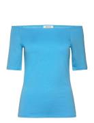 Tansy Top Tops T-shirts & Tops Short-sleeved Blue Modström