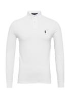 Custom Slim Fit Indigo Mesh Polo Shirt Tops Polos Long-sleeved White P...