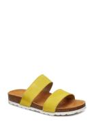 Biabetricia Twin Strap Sandal Platta Sandaler Yellow Bianco