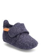 Bisgaard Baby Wool Slippers Inneskor Navy Bisgaard