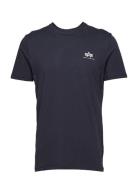 Basic T Small Logo Designers T-shirts Short-sleeved Navy Alpha Industr...