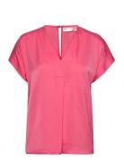 Rindaiw Top Tops Blouses Short-sleeved Pink InWear