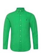 Custom Fit Linen Shirt Tops Shirts Casual Green Polo Ralph Lauren