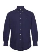 Custom Fit Garment-Dyed Oxford Shirt Tops Shirts Casual Navy Polo Ralp...