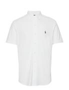 Featherweight Mesh Shirt Tops Shirts Short-sleeved White Polo Ralph La...