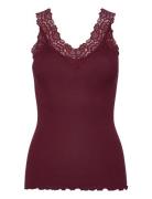 Rosemunde Organic Top W/ Lace Burgundy