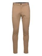 Milano Jersey Pants Bottoms Trousers Formal Brown Clean Cut Copenhagen