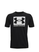 Ua Abc Camo Boxed Logo Ss Sport T-shirts Short-sleeved Black Under Arm...