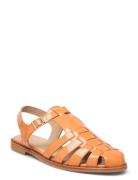 Sandals - Flat - Closed Toe - Op Platta Sandaler Orange ANGULUS