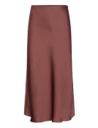 Yaspastella Hw Midi Skirt - Noos Knälång Kjol Brown YAS