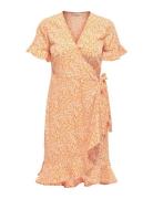 Onlolivia S/S Wrap Dress Wvn Noos Kort Klänning Orange ONLY