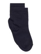 Cotton Rib Socks Sockor Strumpor Navy Mp Denmark